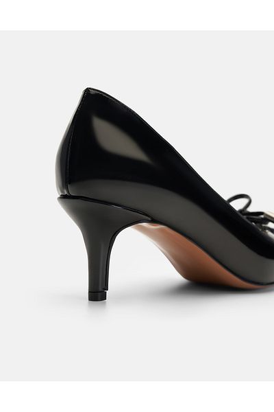 Jorbinol Kate Patent Leather Lace Detailed Heeled Shoes