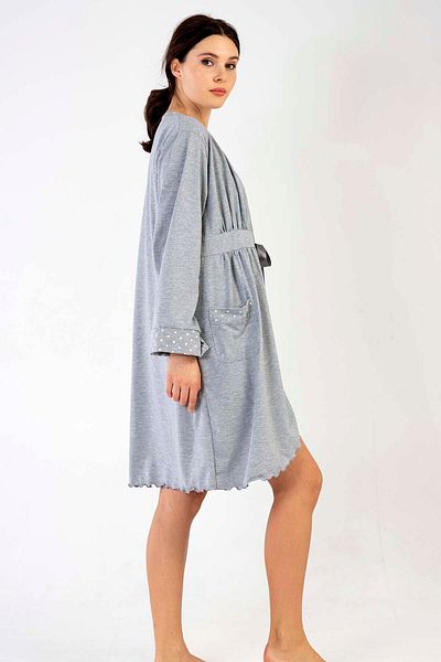 Gürlek Home Women's P.supreme Long Sleeve Waist Tie Hamıle Dressing Gown,212369