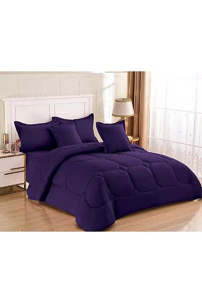 HOURS HOURS 4-Piece Solid Comforter Set with a Durable and Soft Fabric and a Modern and Distinctive Pattern, Single Size, HOURS-197