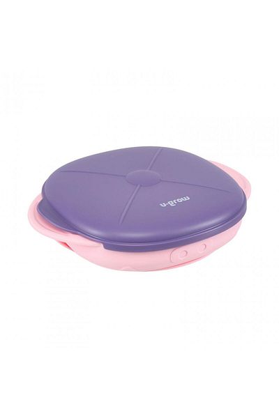 U-Grow Farfurie din silicon cu capac, violet,