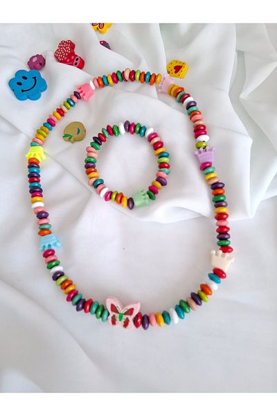 İPAR AKSESUAR Girl's Necklace and Bracelet Set