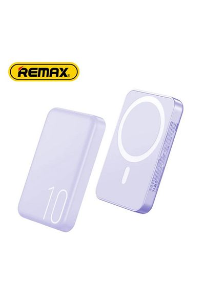 REDz Accessories Remax External Battery, MagSafe, 10,000mAh, Wireless Charging, Fast Charge, 15W, Purple