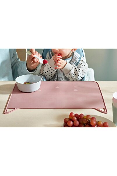 IKEA Set de masă pentru copii 30x40 cm Ikea Set de masă din silicon cu model de pisică Culoare roz