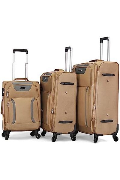Giordano Unisex 01Sm/3TR Suitcase Set L 28-M 24-S 20 Beige