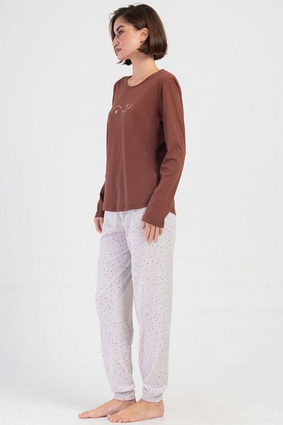 VİENETTA Women's Long Sleeve Pajama Set, 403224
