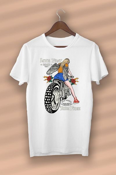 Pisa Art Biker Women Printed Organic Cotton White Unisex - Γυναικεία - Ανδρικά - T-shirt Nux Boutique