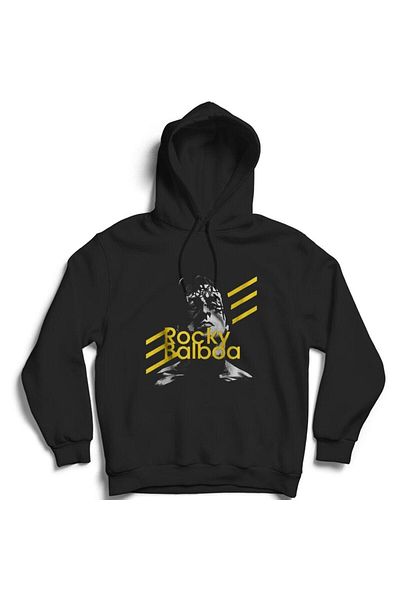 Pisa Art Φούτερ με στάμπα Rocky Balboa με κουκούλα