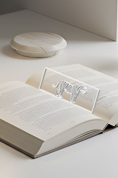oalpo Tiger Bookends, Modern Design, Lightweight and Stylish Set of 2, Modern Harmony of Black and White