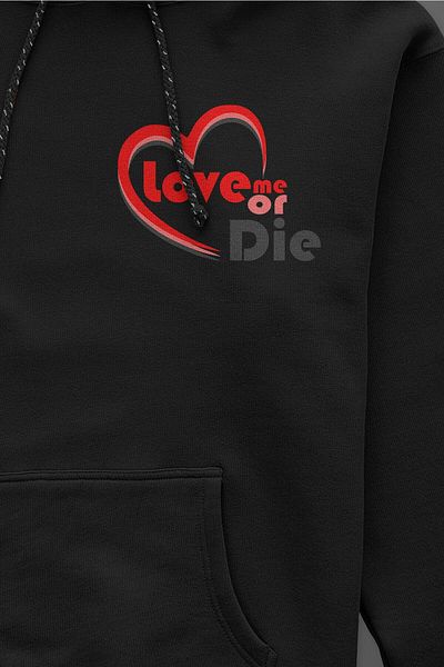 Pisa Art Love Me Or Die με στάμπα Unisex Φούτερ με κουκούλα με κουκούλα σε στυλ δρόμου