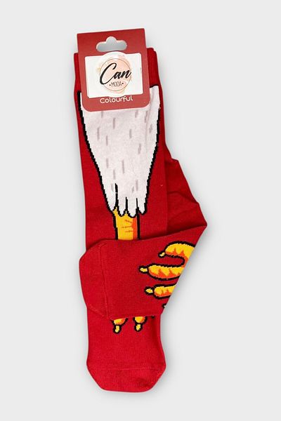 CANMODA Chicken Walk - Fun Red Chicken Foot Socks