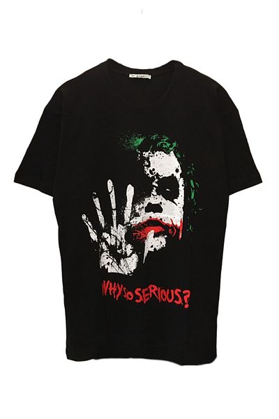 Pisa Art Unisex Oversize Joker Character εμπριμέ μαύρο μπλουζάκι