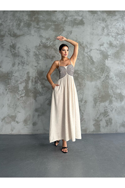 Rabi Shine ΓΥΝΑΙΚΕΙΟ ΟΒΑΛ ΚΕΝΤΗΜΑ ΛΕΠΤΟΜΕΡΗ ΜΑΚΡΥ ΛΙΝΟ ΦΟΡΕΜΑ ΣΤΡΑΓΓΙΑ