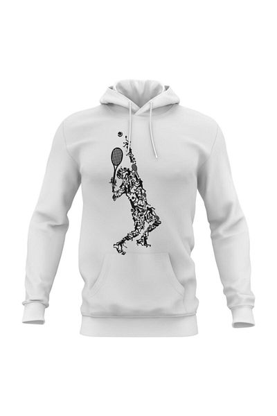 Pisa Art Λευκό φούτερ Unisex με κουκούλα για όσους έχουν καλή εξυπηρέτηση