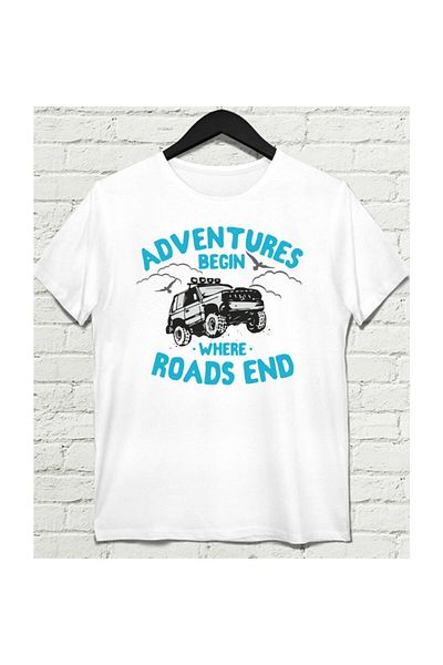 Pisa Art Ανδρικό μπλουζάκι Offroad Begin White