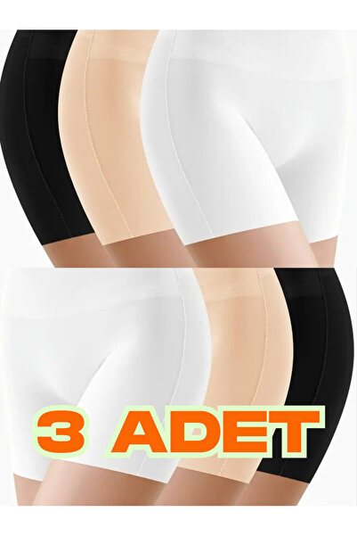 missmaral Women's 3 Pack Black-Skin-White High Waist Mini Leggings Sea Pool and Daily Use 21080