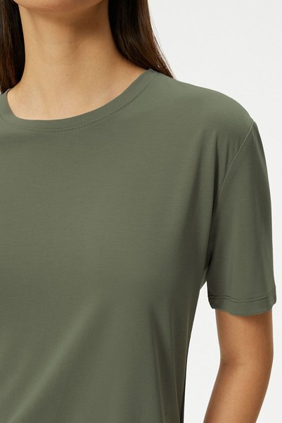 OXVİN Women's Modal Fabric Vibrant Non-Fading Color Silky Soft T-Shirt Regular Basic T-Shirt (Premium Fit)