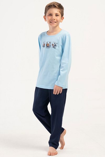 VİENETTA Costum de pijama cu mânecă lungă pentru băiat din bumbac (9/10-15/16), 405133