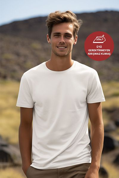 OXVİN Ανδρικό μπλουζάκι Regular Fit Modal Kamus Silky Soft Basic