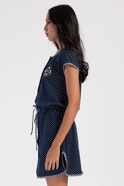 VİENETTA Cotton Women's Short Sleeve All Button Nightgown, 403147