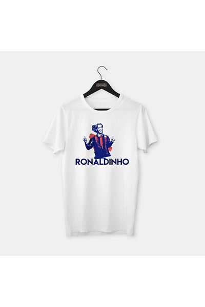 Pisa Art Ronaldinho- Special Drawing Design Series Legends, χτενισμένο βαμβακερό μπλουζάκι