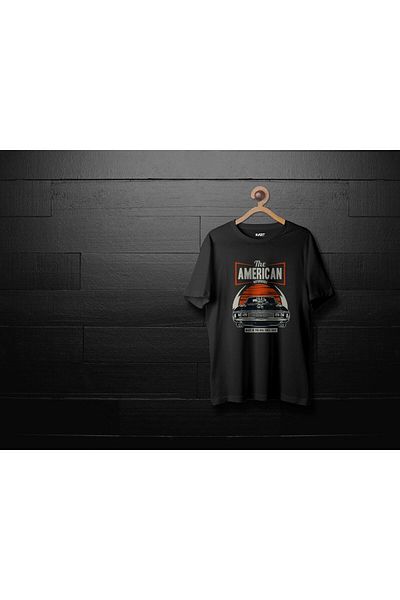 Pisa Art Μαύρο μπλουζάκι Unisex με σχέδιο K-art American Muscle
