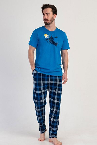 VİENETTA Pajama Set - Dark blue - Graphic