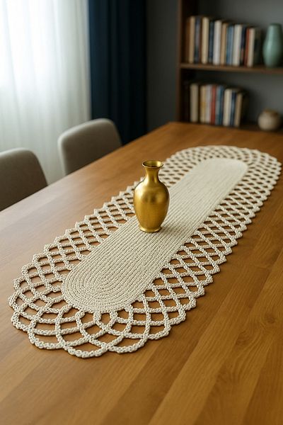 stilsa Runner lucrat manual - Husă decorativă elegantă