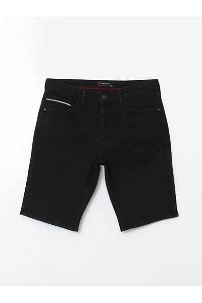 LC Waikiki Ανδρικό τζιν σορτς LCW Jeans Black Slim Fit