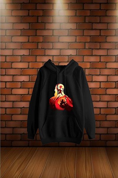 Pisa Art Φούτερ Unisex God Of War Kratos Atreus με στάμπα