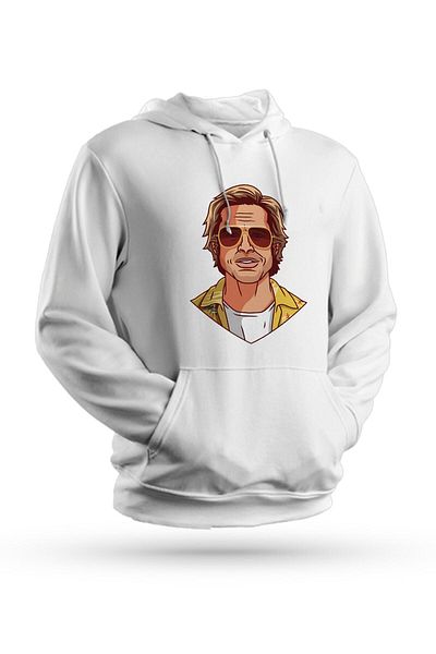 Pisa Art Φούτερ με στάμπα λευκό Unisex με κουκούλα