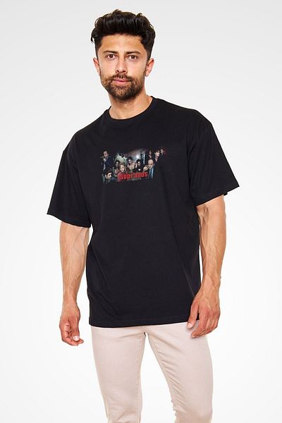 Pisa Art Unisex The Sopranos εμπριμέ μαύρο μπλουζάκι Oversize