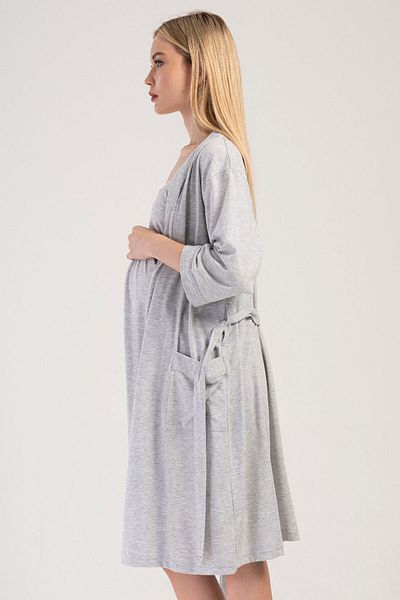 VİENETTA Women's Long Sleeve Maternity Dressing Gown Set, 405378