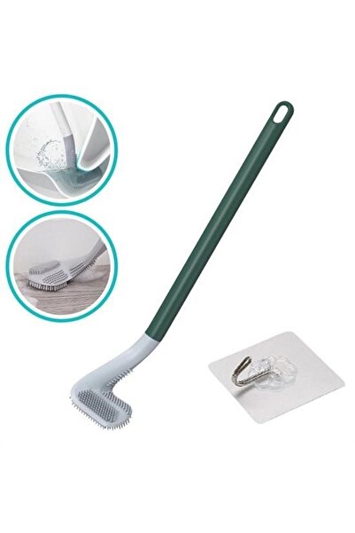 Marsilyan Golf Design Silicone WC Toilet Kitchen Cleaning Brush with Hook Gift
