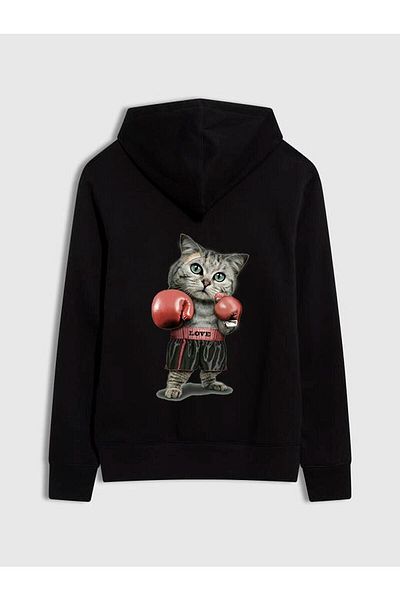 Pisa Art Φούτερ με στάμπα Boxer Kitten Unisex 3 νημάτων