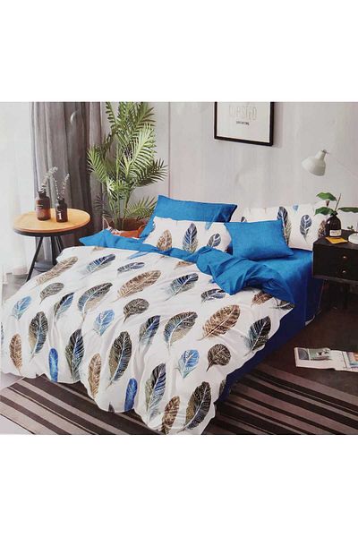 Pucioasa Lenjerie pat dublu, din Finet, Pucioasa, 6 Piese, Cearceaf 230x250 cm