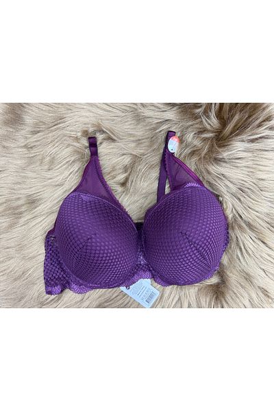 SATTENS C Cup Large Size Hollow Wire Bra C Cup Underwire No Padding Bra