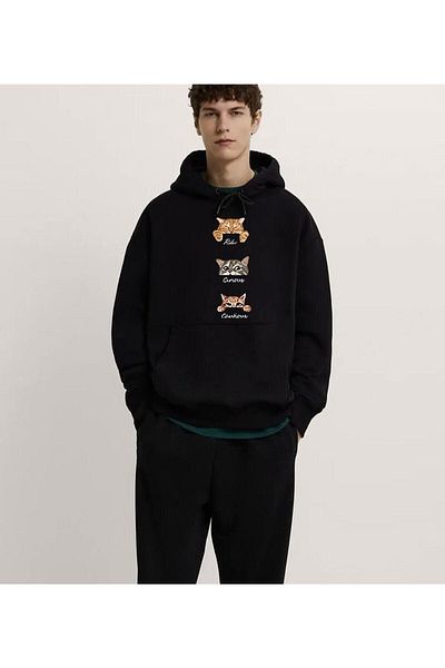 Pisa Art Φούτερ Unisex με 3 νήματα με στάμπα Mood Kitten