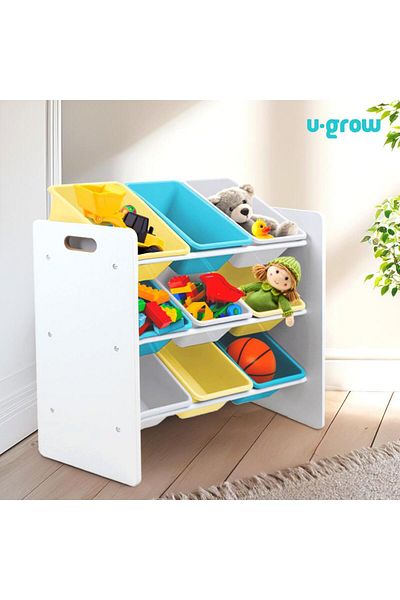 U-Grow Children's room furniture Shelf with 9 baskets blue/yellow, U-Grow