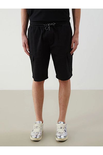 LC Waikiki Xside Black Slim Fit Men's Cargo Shorts