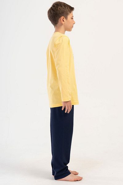 VİENETTA Cotton Boy's Long Sleeve Pajama Suit
