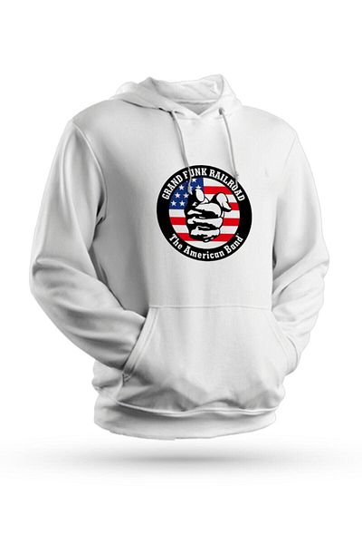 Pisa Art Φούτερ με κουκούλα Grand Funk Railroad με στάμπα λευκό Unisex