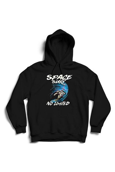 Pisa Art Φούτερ Space Surf με στάμπα με κουκούλα