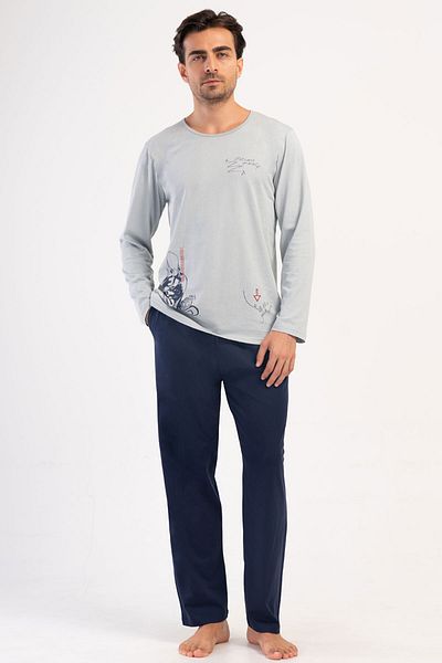 VİENETTA Pajama Set - Gray - Graphic