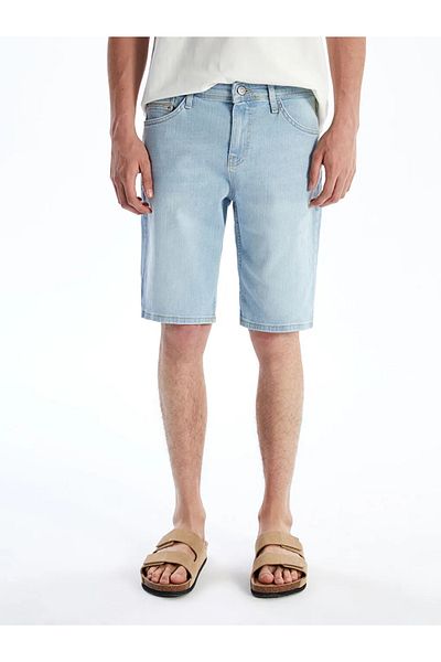 LC Waikiki Ανδρικό τζιν σορτς LCW Jeans Indigo Slim Fit