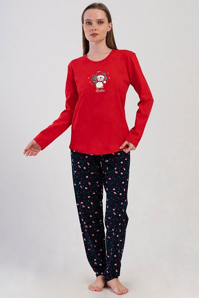 VİENETTA Cotton Women's Long Sleeve Pajama Set, 409261