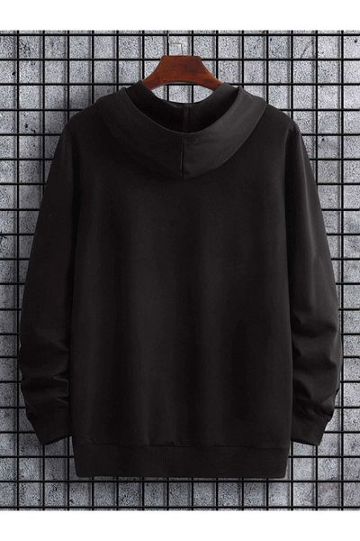Pisa Art Unisex Μαύρο Ονειρικό Φούτερ με στάμπα oversize με κουκούλα