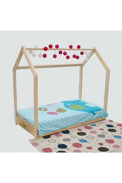 U-Grow Cottage bed, natural, 140X70