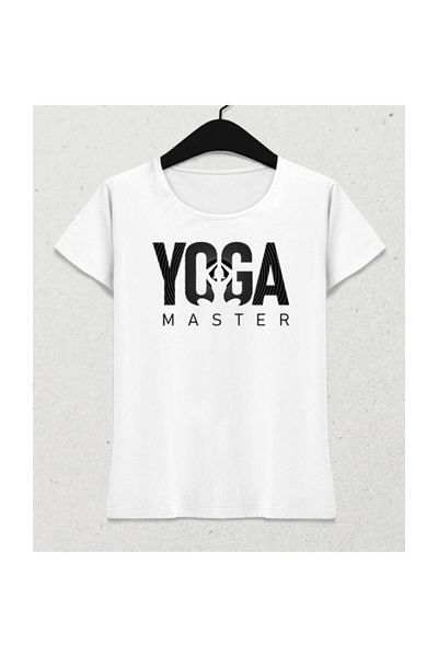 Pisa Art Tricou alb pentru femei Yoga Master