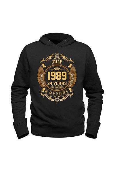 Pisa Art Vintage Gold Awesome Series Ιούλιος 1989 Μαύρο φούτερ