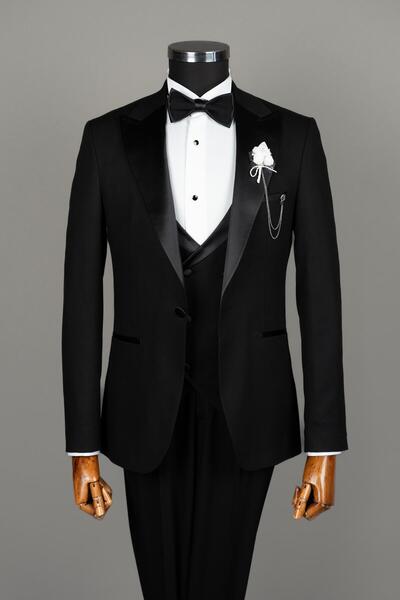 Terziayhan T04-03 Model Slimfit Swallow Collar Vest Groom Suit